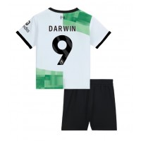 Liverpool Darwin Nunez #9 Replika babykläder Bortaställ Barn 2023-24 Kortärmad (+ korta byxor)